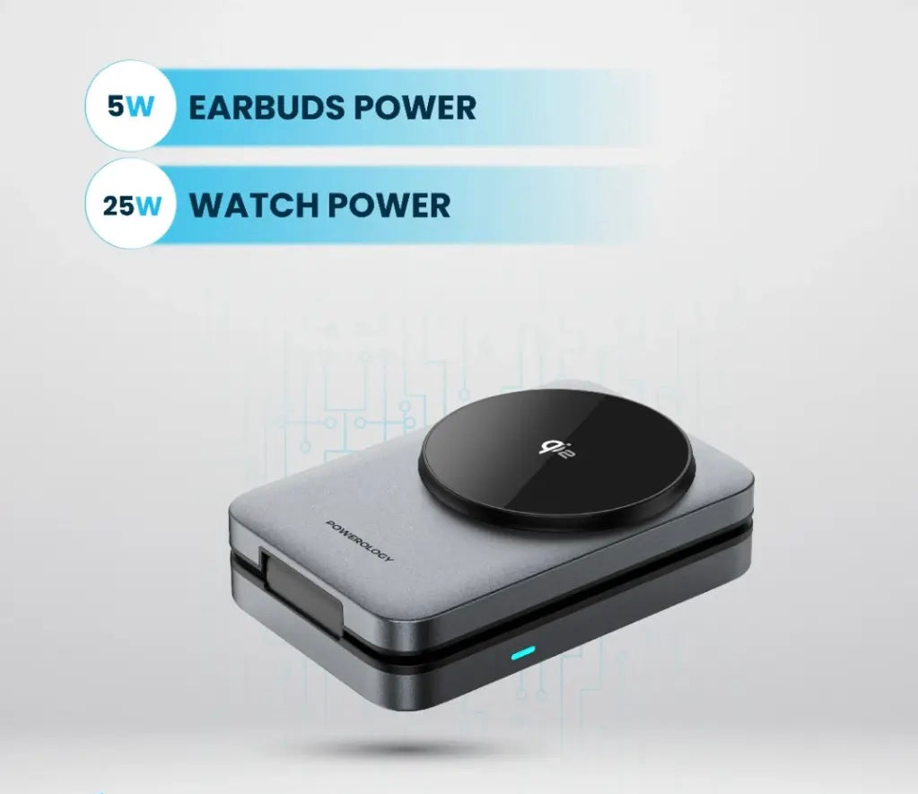 Powerology Qi2 Fast Charging Multi-Device Hub - Black