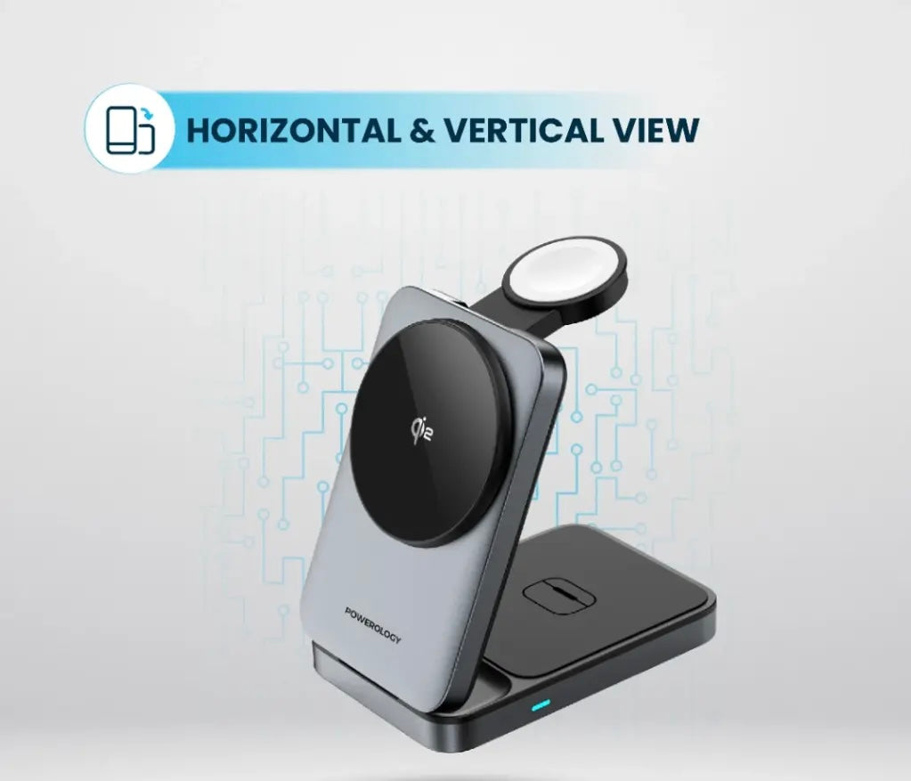 Powerology Qi2 Fast Charging Multi-Device Hub - Black